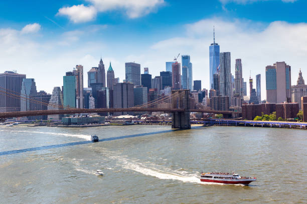 istock Brooklyn Bridge and Manhattan in a sunny day 1346048948