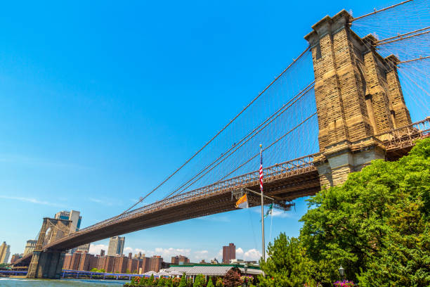 istock Brooklyn Bridge and Manhattan in a sunny day 1346049021