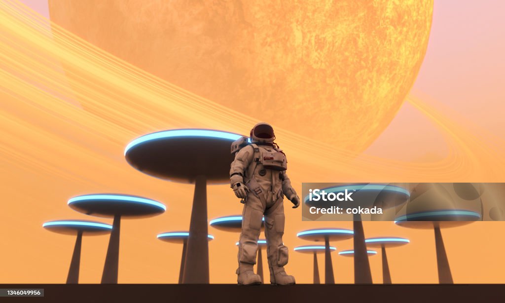 Space colonization Astronaut Stock Photo
