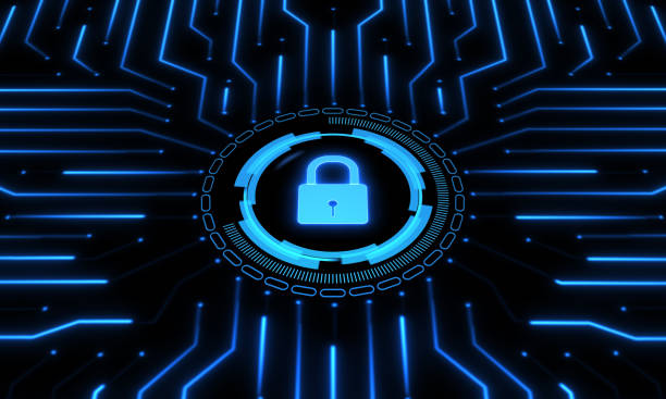 istock Data protection concept. Cybersecurity and Privacy of Internet Technologies. 1346055076