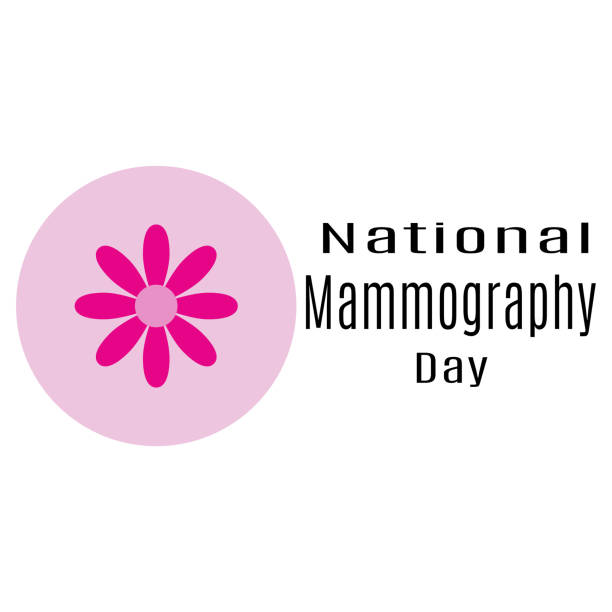 ilustrações de stock, clip art, desenhos animados e ícones de national mammography day, idea for a poster, banner, flyer or postcard on a medical theme - mammogram