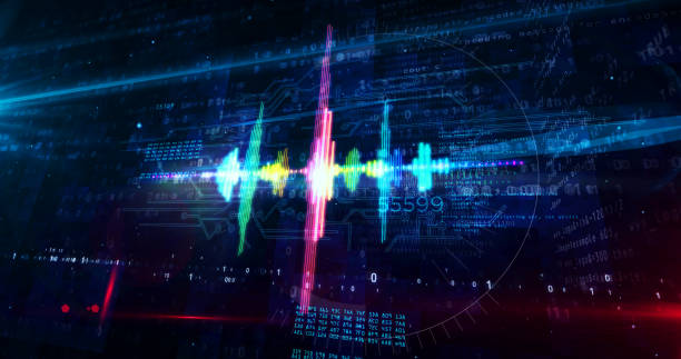 istock Audio spectrum music neon sign abstract concept 3d illustration 1346059894