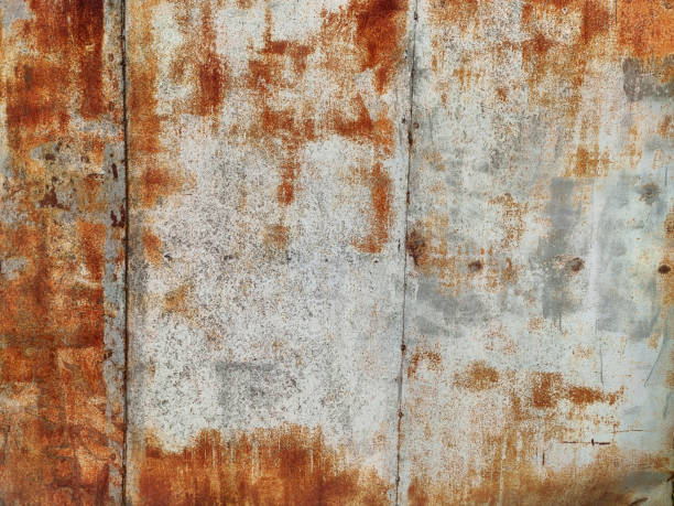 istock Corroded metal background. Rusty metal background with streaks of rust. Rust stains. Rystycorrosion. 1346060595
