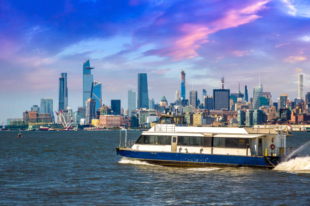 istock Ferry boat against Manhattan 1346061454