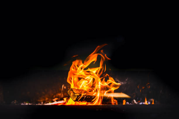 istock Bonfire. BBQ on the street. Camping. Fire. 1346062982