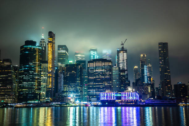 istock Manhattan at night in New York 1346064271