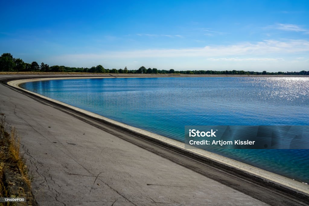 A water reservoir in Germany. Abstract Stock Photo