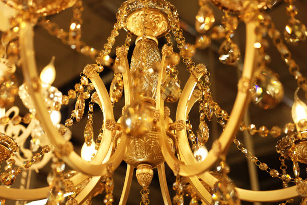 istock ceiling lamps, chandeliers in the store 1346069209