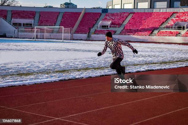Athlete Running Sprinting Stock Photo - Download Image Now - Active Lifestyle, Adult, Adults Only