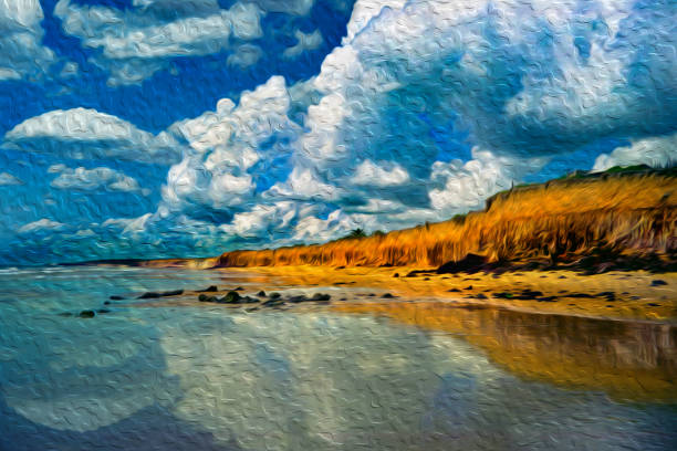 istock Cliffs by the sea on a sunny day in Brazil 1346072816