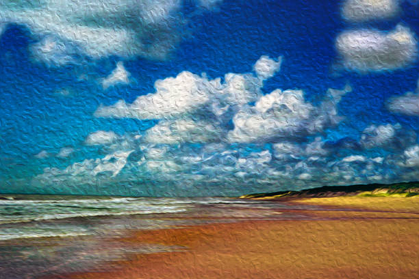 istock Large tropical beach and calm shore in Brazil 1346072817