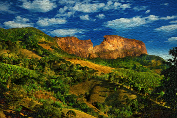istock Bau Peak on hilly landscape with forest in Brazil 1346072976