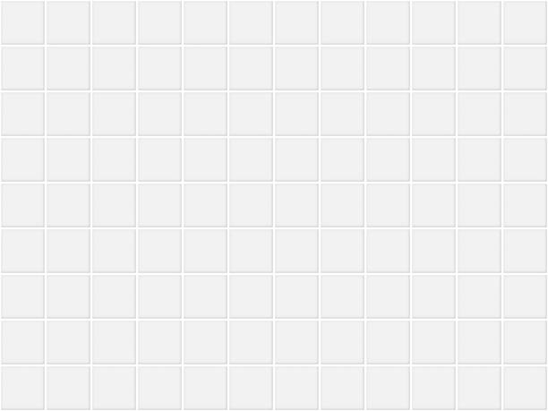 ilustrações de stock, clip art, desenhos animados e ícones de tiles bathroom pattern. white ceramic texture. neutral wall design. kitchen minimalist mosaic. square seamless backdrop. tiled floor template. vector illustration - tiled floor
