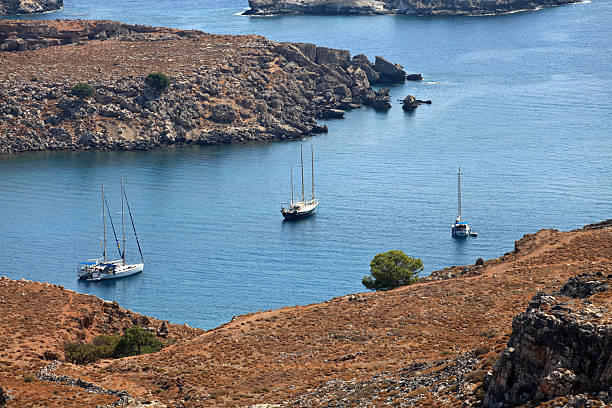 istock Yact in the Lindos bay 134607943