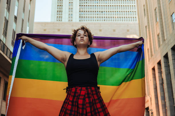istock Celebrating gay pride in the city 1346080347