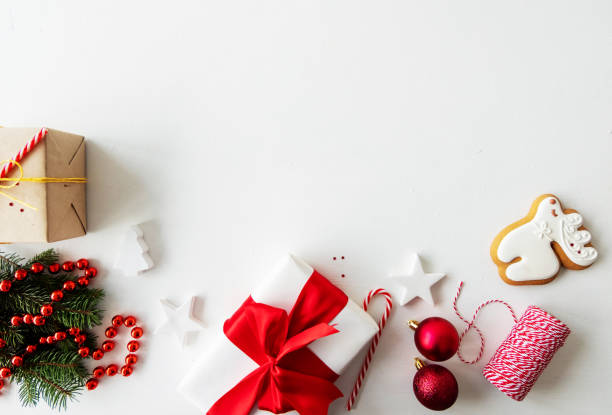 istock christmas craft festive background gift box red 1346080920