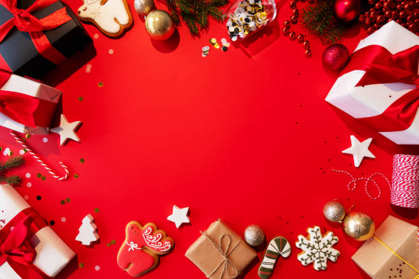istock christmas frame winter holidays background red 1346080924