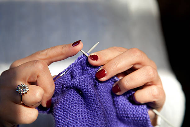 Knitting stock photo