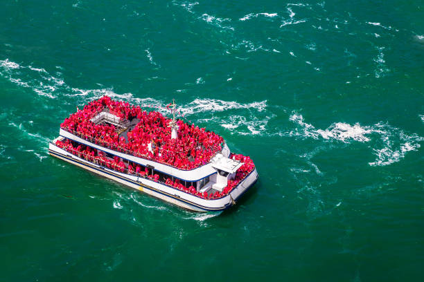 istock Tourists Ship at Niagara falls 1346086595