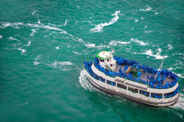 istock Tourists Ship at Niagara falls 1346086598