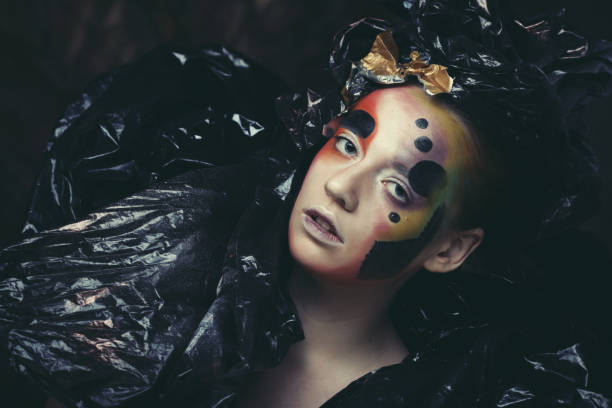 istock Dark Beautiful Gothic Princess. Close up. Halloween party concept 1346087270