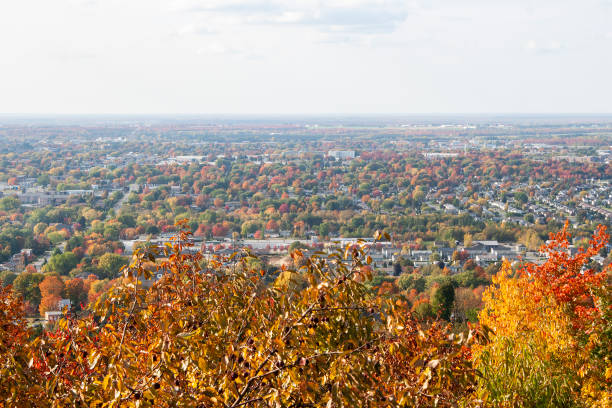 Mount Arthabaska Park During Autumn, Victoriaville, Quebec, Canada stock photo