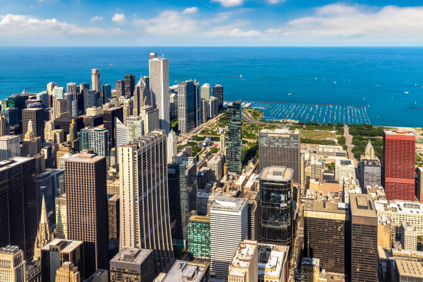 istock Aerial view of Chicago 1346087983