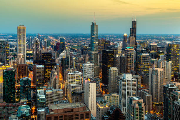 istock Aerial view of Chicago 1346089514