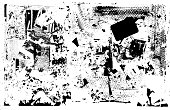istock Black grunge textured vector background 1346089573