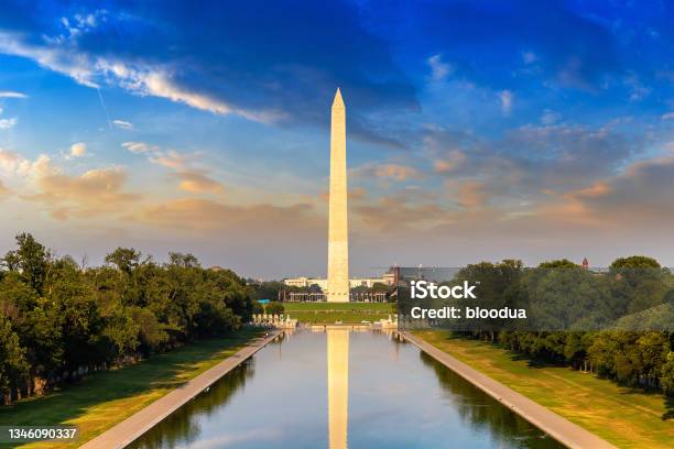 Washington Monument In Washington Dc Stock Photo - Download Image Now - Washington Monument - Washington DC, USA, Patriotism