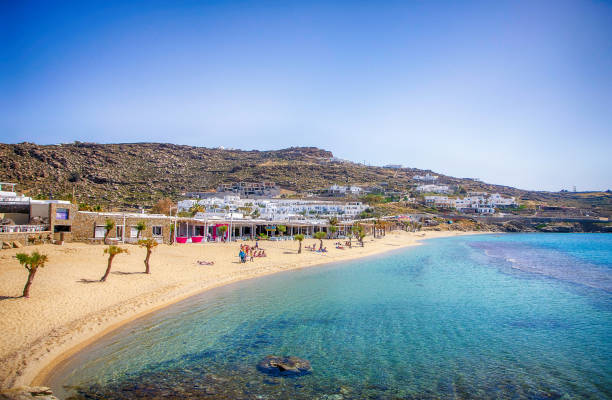 istock Famous Paradise Beach in springtime Mykonos, Greece 1346096005