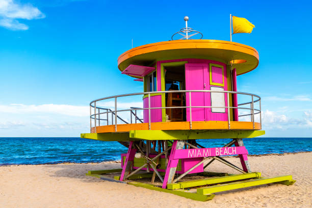 istock Lifeguard tower in Miami Beach 1346098215