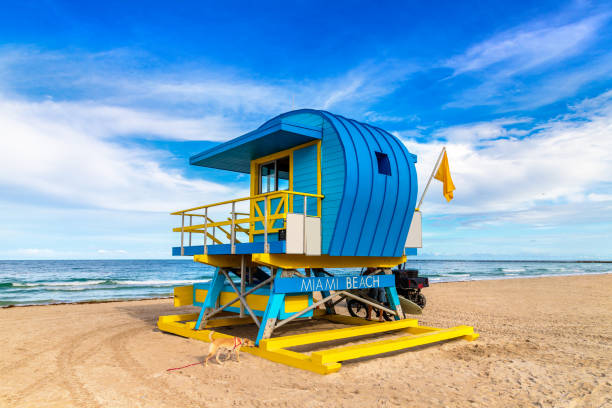 istock Lifeguard tower in Miami Beach 1346098409