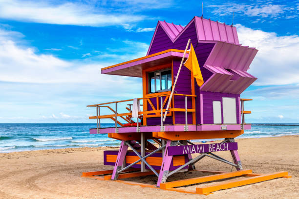 Lifeguard tower in Miami Beach