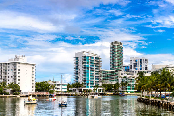 istock Residential buildings in Miami Beach 1346098498