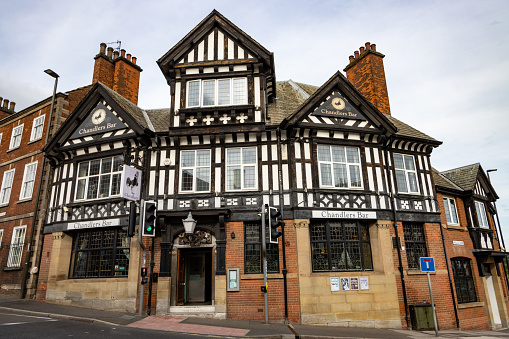 Chandlers Bar on St Mary's Gate in Chesterfield, England. This is a commercial location.