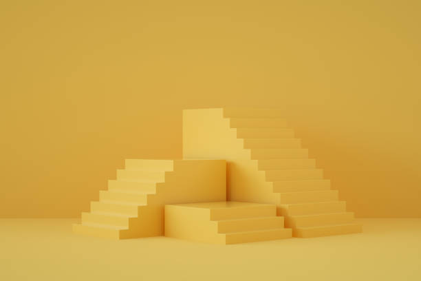 istock 3D Abstract Minimal Stairs, Ladder, Podium 1346111296