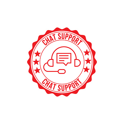 Chat Help Stock Vector Chat Support Red Stamp Vector Illustrationisolated On White Background ...