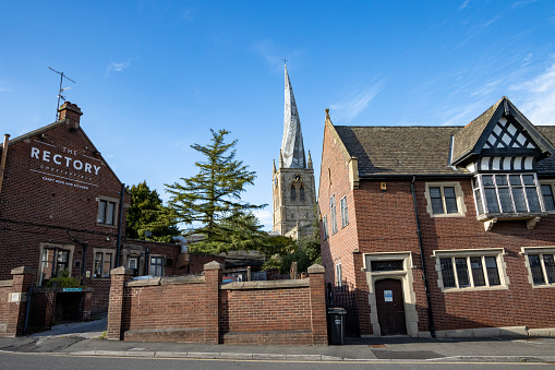 Bristol, England- March 29, 2024: St. Mary Le Port Church in Bristol City on a sunny day