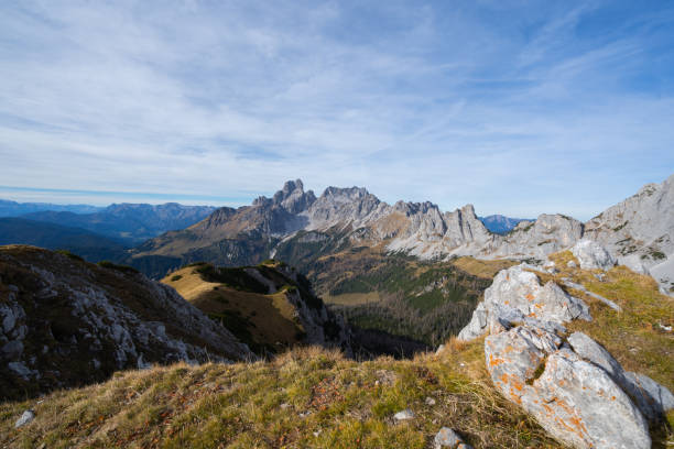 istock View from high up in mountains above tree line 1346112723