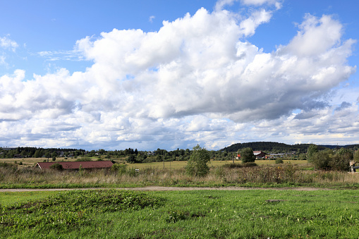 View of outskirts of Sortavala in summer, Karelia