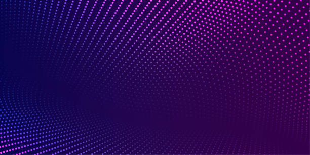 ilustrações de stock, clip art, desenhos animados e ícones de vector background with color abstract wave dots - sarapintado