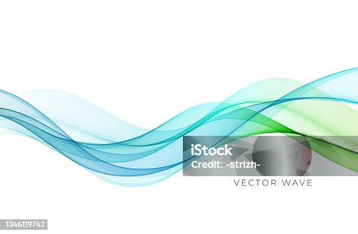 istock Vector abstract colorful flowing wave lines isolated on white background. Design element for wedding invitation, greeting card 1346119742