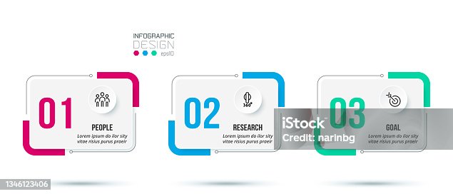 istock Business infographic  template with step or option design. 1346123406