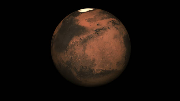 istock Concept 8-P1 View of the 3D Rendering Realistic Planet Mars 1346127952