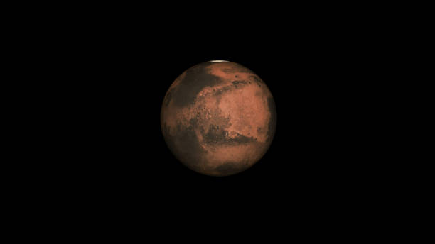 istock Concept 13-P1 View of the 3D Rendering Realistic Planet Mars 1346127977