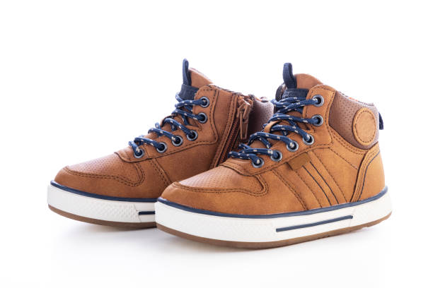 istock Brown leather male shoes isolated on white background. 1346133607