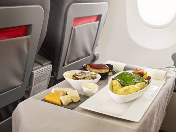 istock Business class food on board 1346134750