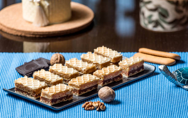 istock Caramel and chocolate waffer dessert 1346136919