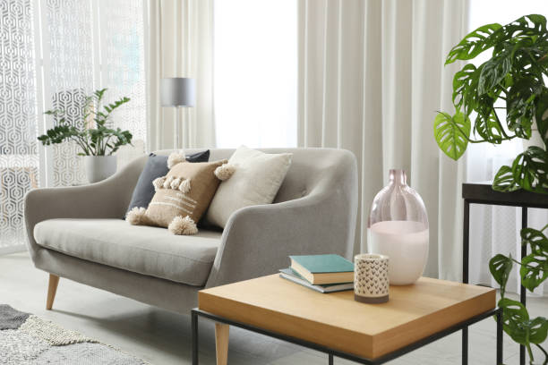 istock Modern living room interior with comfortable sofa 1346139840